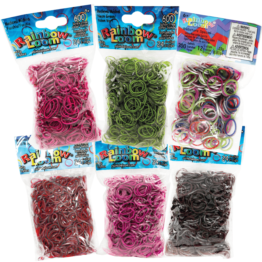  3000+ Authentic Rainbow Loom Rubber Band Collection (Opaque) +  BONUS Rainbow Loom Metal Hook, High Quality Long Lasting Bands : Toys &  Games
