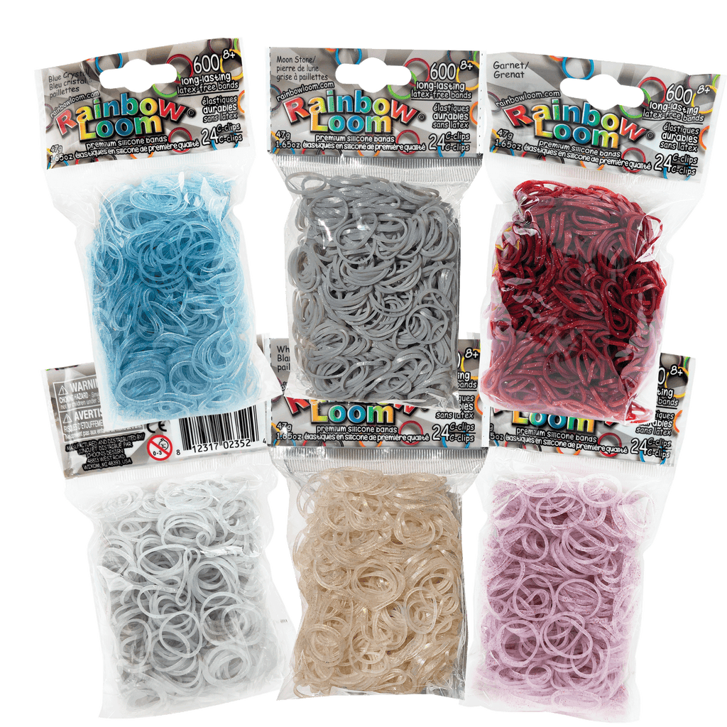 Rainbow Loom 3000+ Authentic Rubber Band Collection (Glow) + Bonus Metal  Hook, Long Lasting Bands