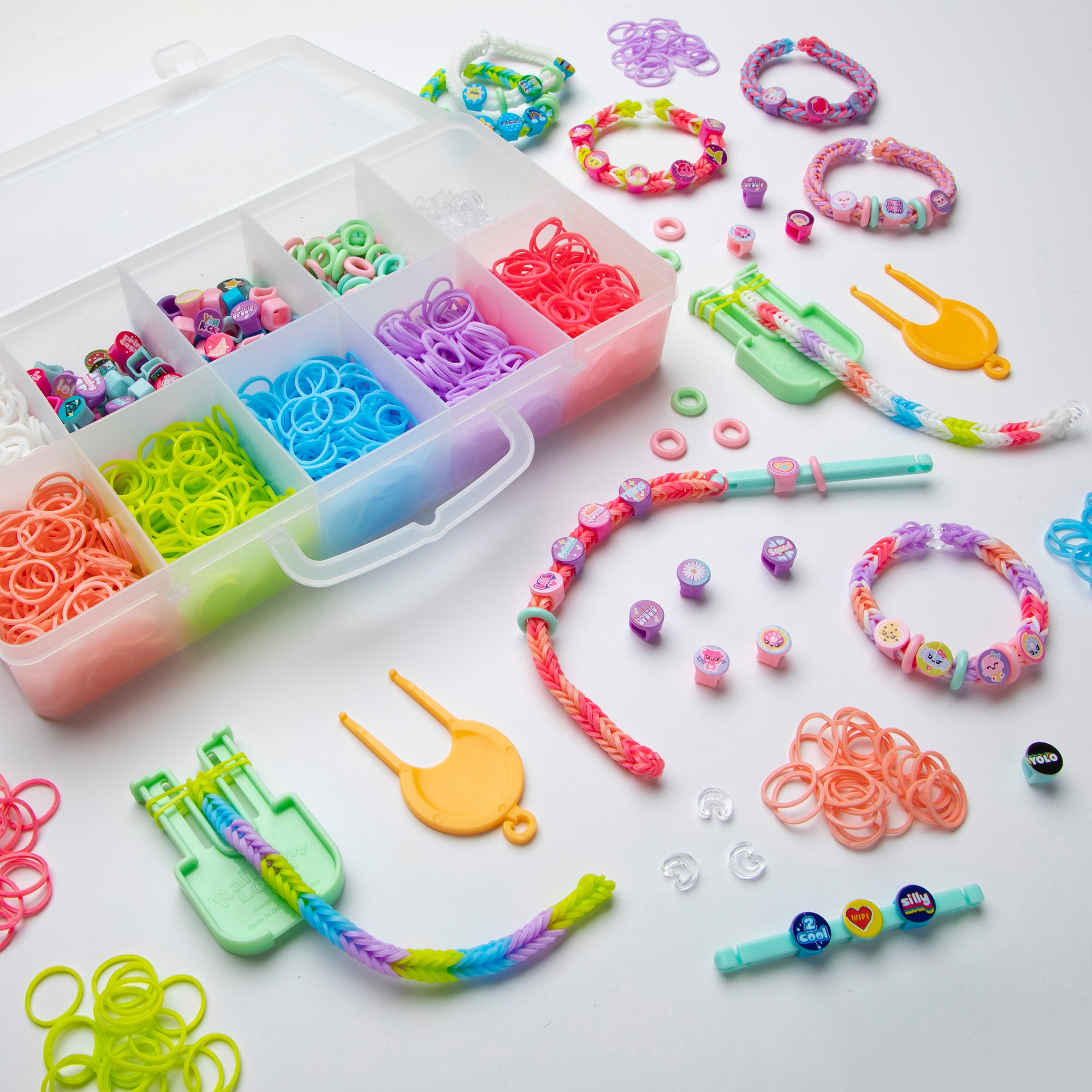 Giving Smiles With Alphabet Beads Loom Band Bracelets Craft! - Fun Learning  Life