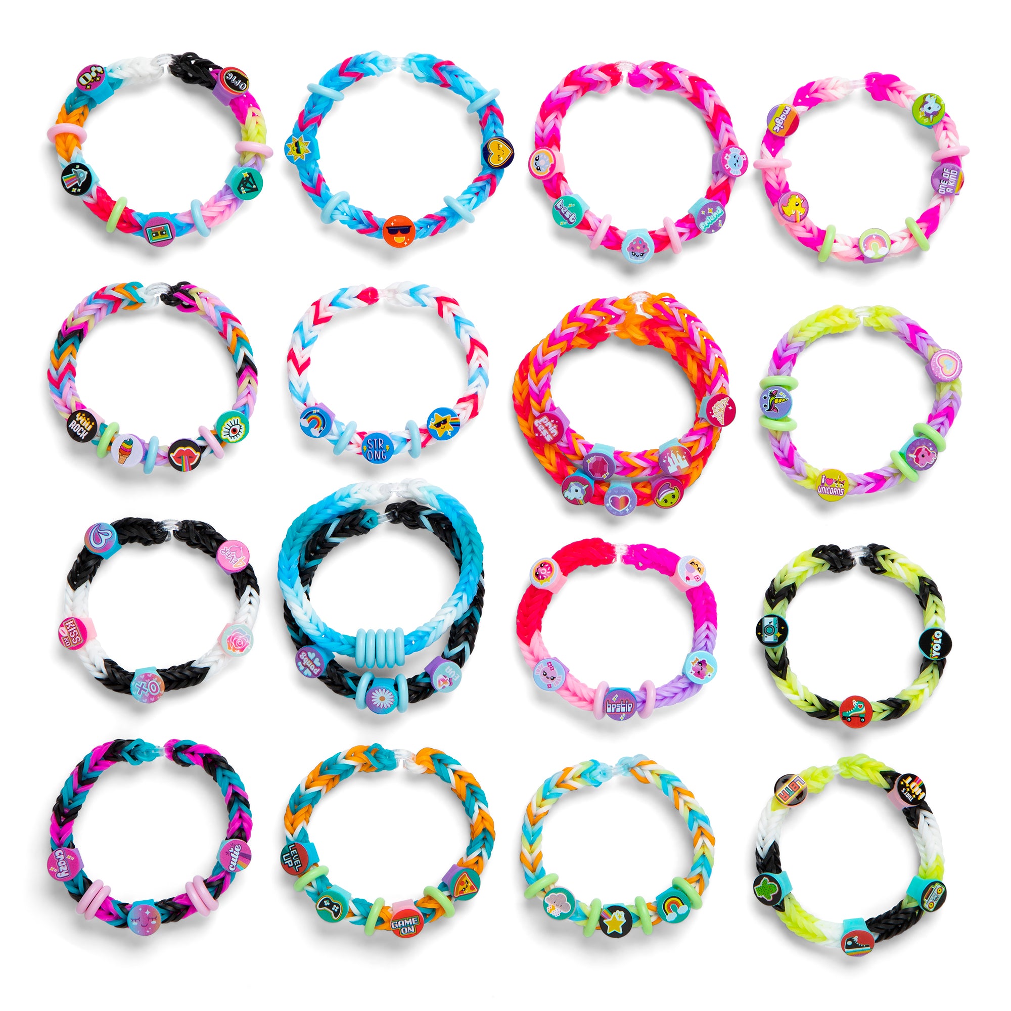 Easy Rainbow Loom Bracelet with Perler Beads - Dabbles & Babbles  Rainbow  loom bracelets, Rainbow loom bracelets easy, Rainbow loom