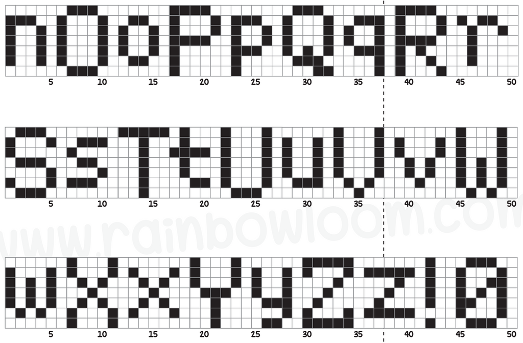 Loom Letter Pattern Alpha Loom Patterns – Rainbow Loom USA Webstore