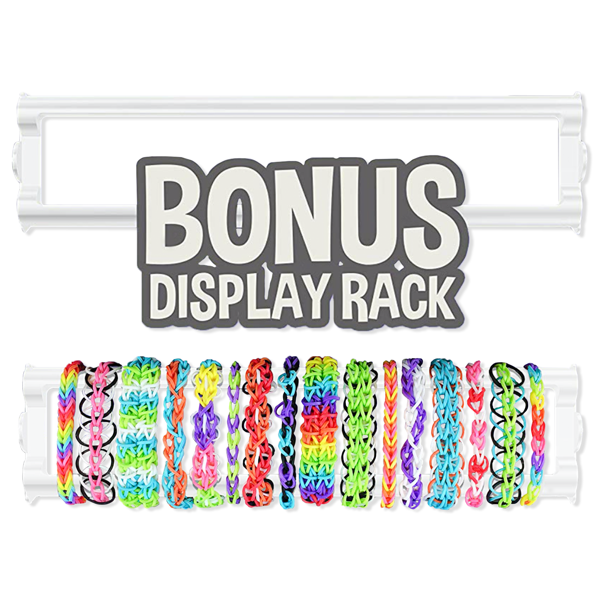 Rainbow Loom Bracelets Starter Kit Holder / Hook/Clips / Charms/2000+