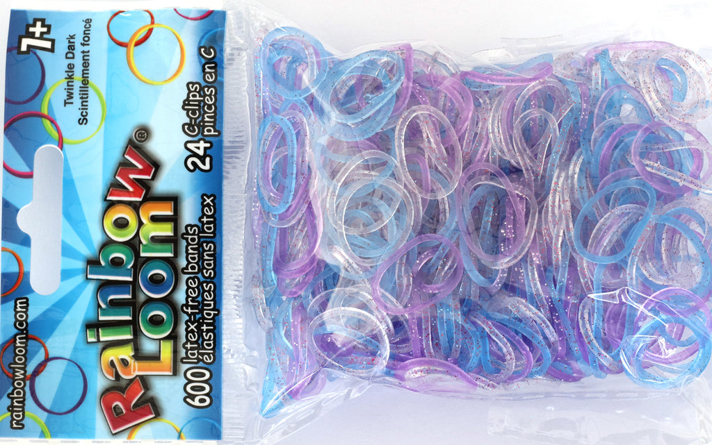 Rainbow Loom® Jelly Collection: Turquoise Rubber Bands with 24 C-Clips (600  Count)
