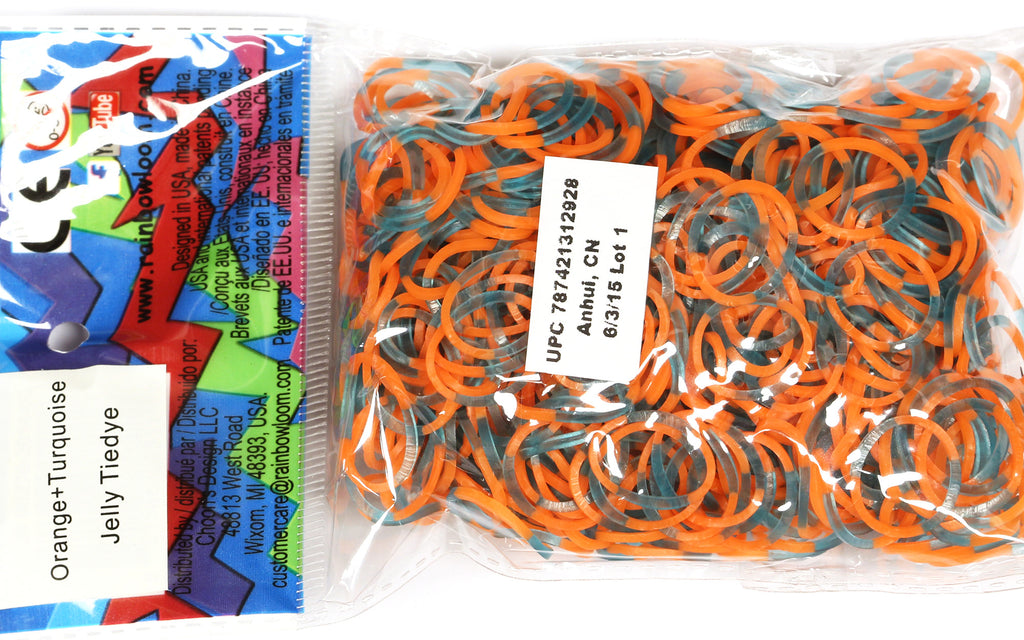 RL Band (Tie-Dye) Orange + Turquoise Jelly