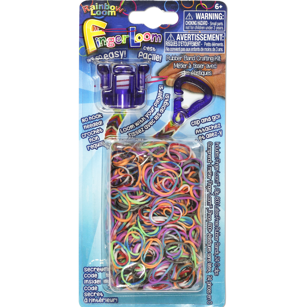  Bluedot Trading 1200 Piece Mulit-Color Rubber Band Loom Band  Set and 50 Clear S-Clips for Kids DIY Arts and Crafts, Rainbow Friendship  Bracelet Refill Pack : Toys & Games
