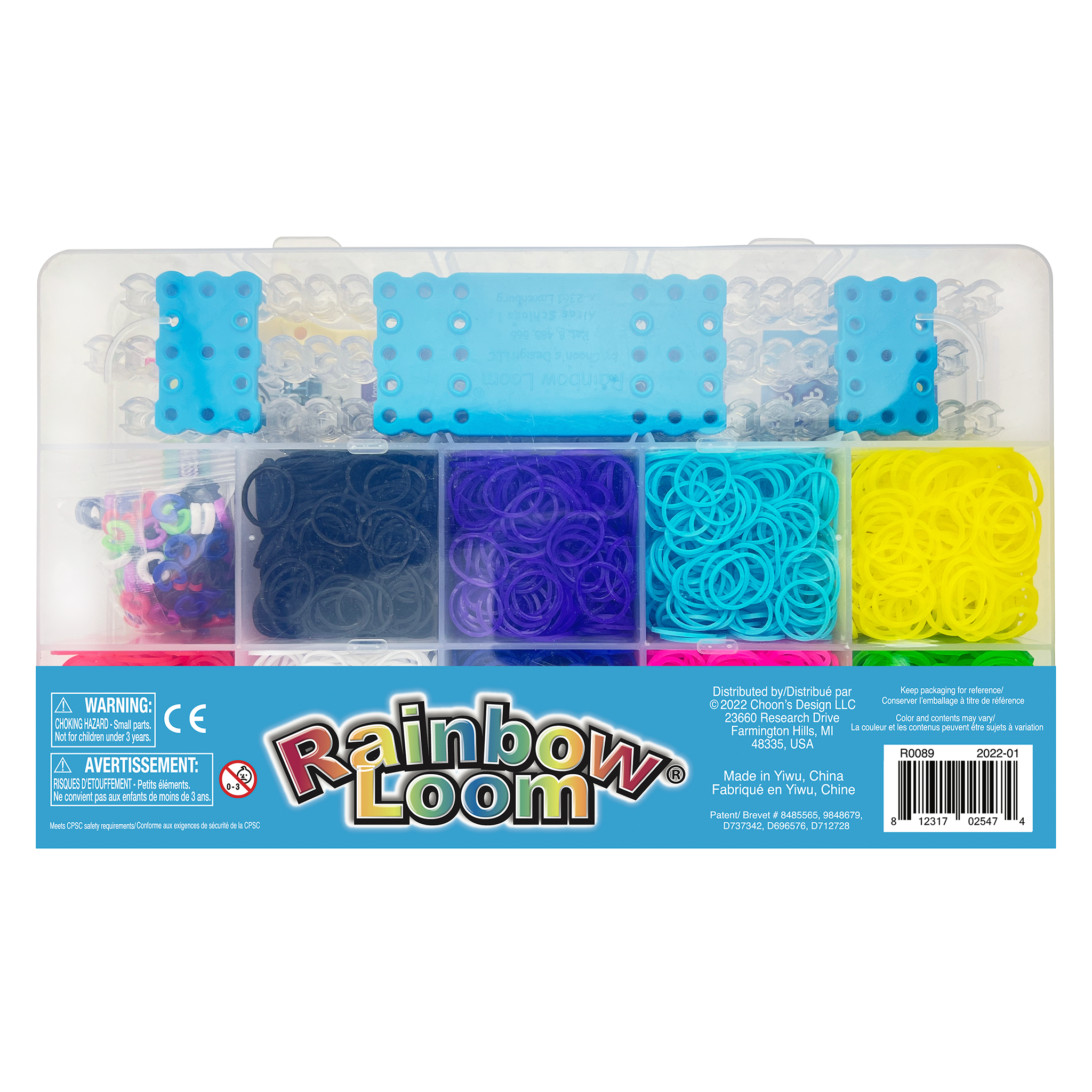 Rainbow Loom® Duo Combo with Jewel Rubber Bands Collection, Features 2  connectable to Make Longer and Wider Creations, an Organizer Case, Great