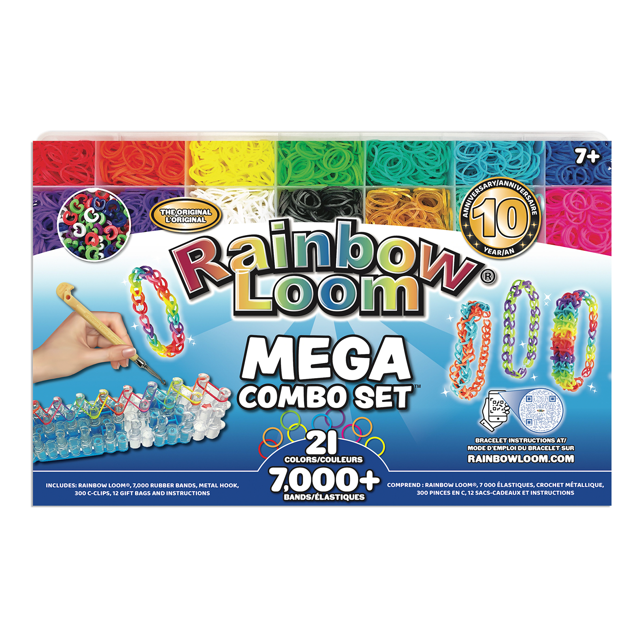 Rainbow Loom Rainbow Loom - Loomi Pals Mega Combo Bracelet Making in the  Kids Play Toys department at