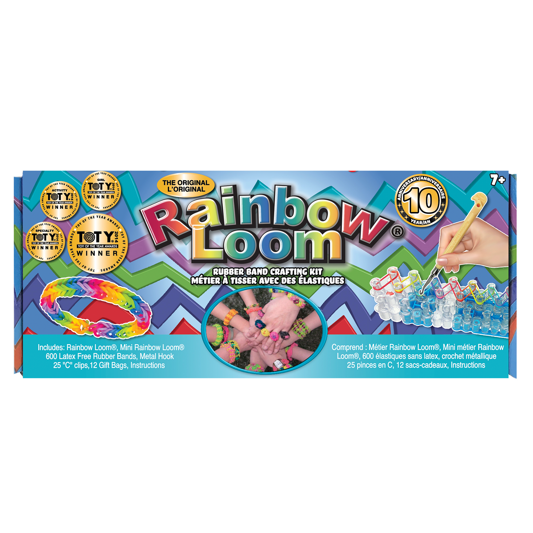 600PCS R Colorful Loom Bracelet Rubber Bands Kits Craft Toys with 12 Clips  1 Hook DIY for Loom Bracelet for Children