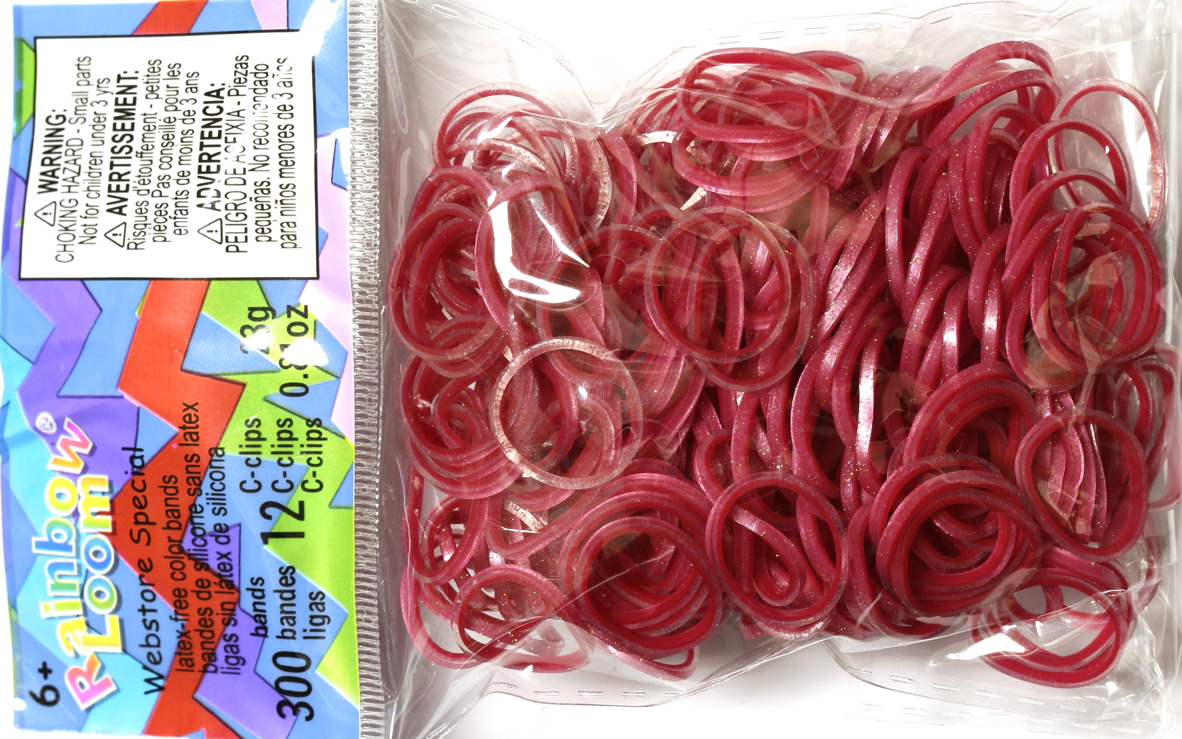 Rainbow Loom Pearl Sparkle Maroon Rubber Bands Refill Pack [600 ct]
